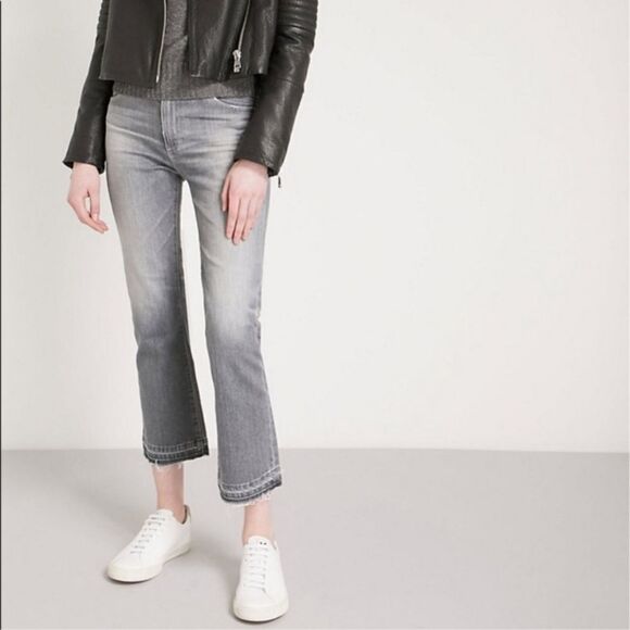 AG Jodi High-Rise crop kick flare Jeans in Gray - Picture 12 of 12